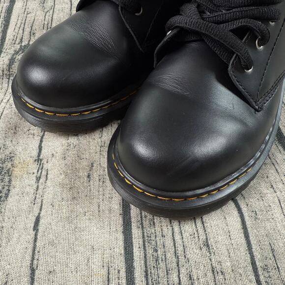 Dr. Martens Docs 1460 Serena Combat Boots Black Zebra Faux Fur Lined W7/ M6 - Picture 9 of 12